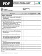 Environmental Inspection Checklist