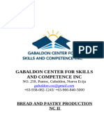 Registration For Bread and Pastry NC II Gcscinc