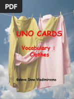 Clothes UNO Cards