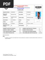 SCERT Score Card