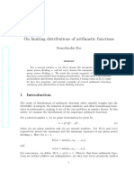 On Limiting Distributions of Arithmetic Functions: Sourabhashis Das