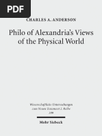 Anderson Philo of Alexandrias Viewes of The Physical World WUNT 9783161506406