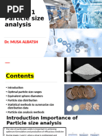 Lecture 1 Particle Size Analysis