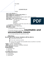 Countable and Uncountable Nouns Lesson Plan