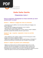 Presentation Seance Cache Cache Carotte Cycle 1