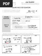 Solving MultiStep Equations