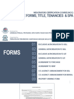 4-Forms, Title, Tenancies, Spa