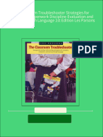 The Classroom Troubleshooter Strategies For Marking and Paperwork Discipline Evaluation and Learning Through Language 1st Edition Les Parsons