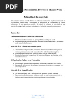 Embarazo Adolescente - Proyecto de Vida - Charla Sept 2024