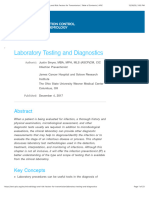 Laboratory Testing and Diagnostics - Microbiology and Risk Factors For Transmission - Table of Contents - APIC