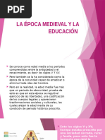 La Época Medieval y La Educación