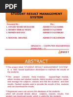 Student Result Management System