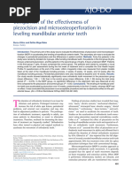 Comparison of The Effectiveness of Piezocision and