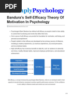 Banduras Self-Efficacy Theory of Motivation in Psychology