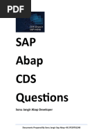 CDS View Questions