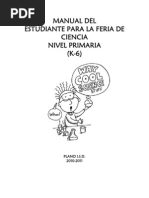 Manual Del Estudiante para La Feria de Ciencias