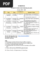 UG Engg 2024 1st Year SIP Class Start Notice