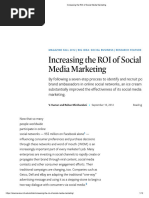 Increasing The ROI of Social Media Marketing