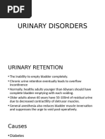 More Disorders of The Urinary System