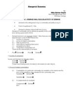 Managerial Economics: Module Ii - Part I - Demand Analysis & Elasticity of Demand