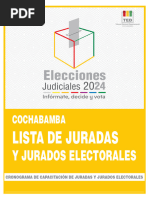 Lista Jurados Cbba Elecciones Judiciales 2024