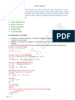 Ch12. Tuples Notes With Question Answers