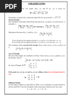 CH 9 - STRAIGHT LINES Notes