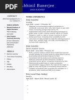 Data Scientist Resume Example