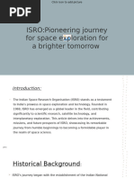 Isro's Pioneering Journey For Space Exploration For A Brighter Tomorrow