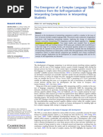 The Emergence of A Complex Language Skill-Evidence From The Self-Organization of Interpreting Competence in Interpreting Students