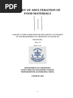 Study of Adulteration of Food Materials