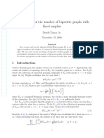 Asymptotics For The Number of Bipartite Graphs With Fixed Surplus