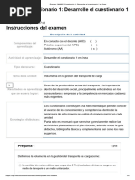 Examen - (AAB02) Cuestionario 1 - Desarrolle El Cuestionario 1 en Línea