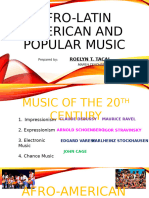 Afro Latin American and Popular Music Lecture