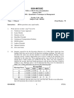 Quantitative Techniques in Management