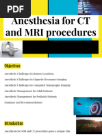 Anesthesia For CT and MRI Procedures