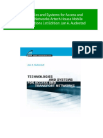 Technologies and Systems For Access and Transport Networks Artech House Mobile Communications 1st Edition Jan A. Audestad