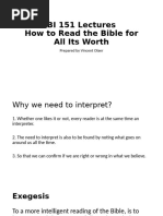 How To Read The Bible For All Its Worth