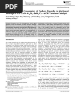 ChemCatChem - 2023 - Wang - Highly Selective Conversion of Carbon Dioxide To Methanol Through A Cu ZnO Al2O3 ZrO2 Cu MOR