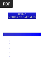 Tema 5. Medida de Caudales