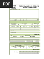 Formulario Del Registro Único Tributario: Espacio Reservado para La Dian
