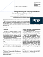 Electrochemical Impedance Spectroscopy at Semiconductor Electrodes The Recombination Resistance Revisited