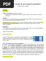 3 Laboratorio Virtual de Movimiento Parabólico