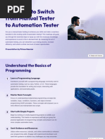 Roadmap To Switch From Manual Tester To Automation Tester