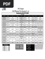 Physical Combine Schedule Updated s25