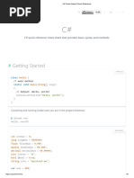 C# Cheat Sheet & Quick Reference