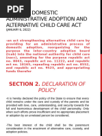 RA 11642-Domestic Administrative Adoption and Alternative Child Care Act