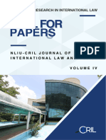 Call For Papers - NCJILP - Volume IV-1