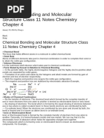 Chemical Bonding and Molecular Structure Class 11 Notes Chemistry Chapter 4