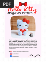 Hello Kitty Amigurumi Pattern ENG